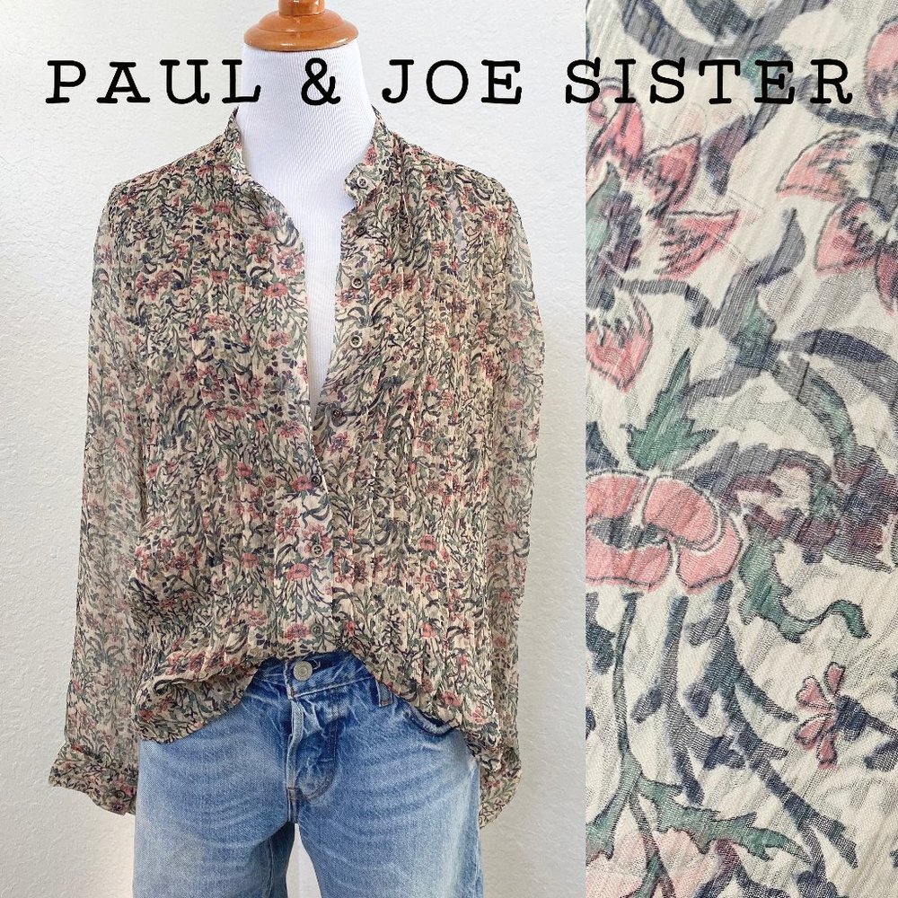 Paul & Joe Sister Floral Print Pleated Blouse 2